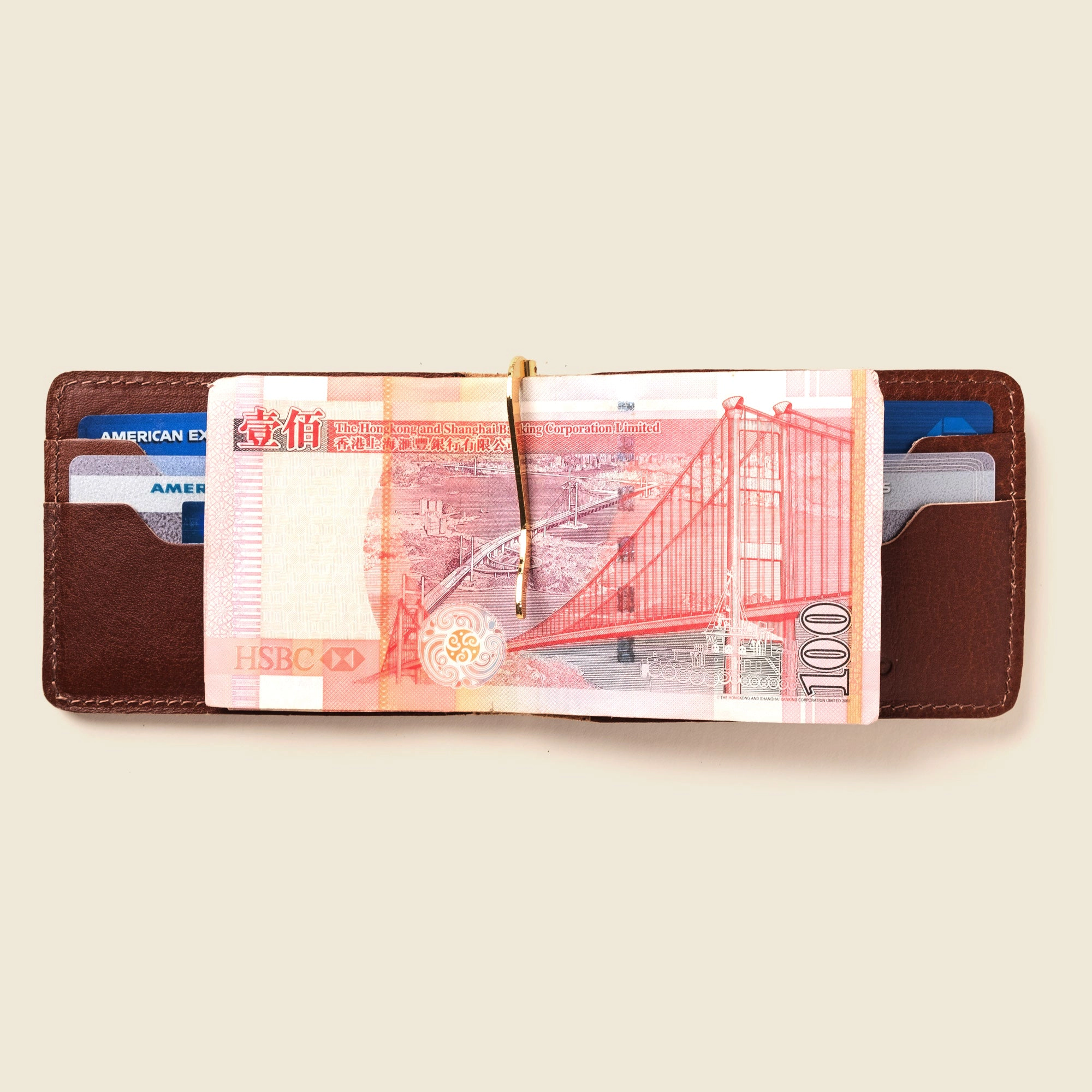 Casupo Leather Bifold Money Clip Wallet