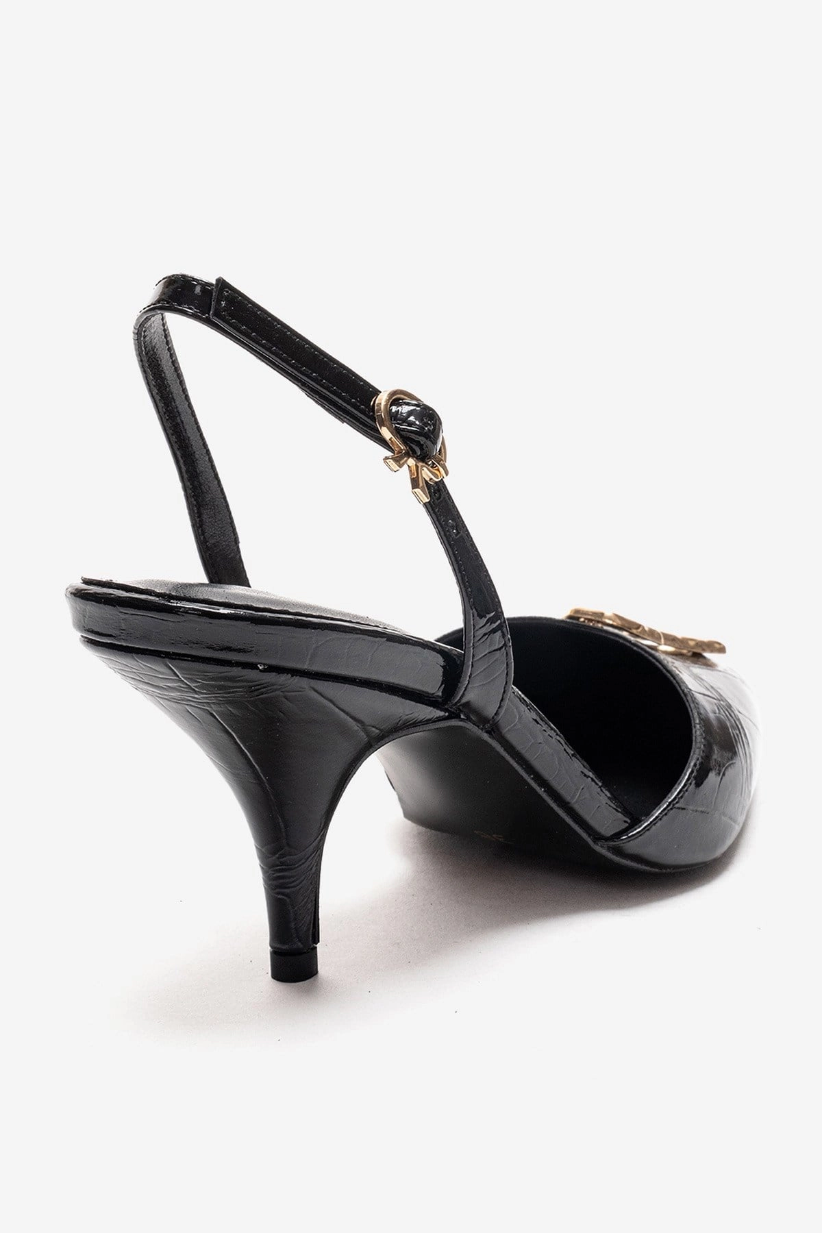 Prologue Shoes Womens Yvella Buckle Pointed Toe Stiletto Pump