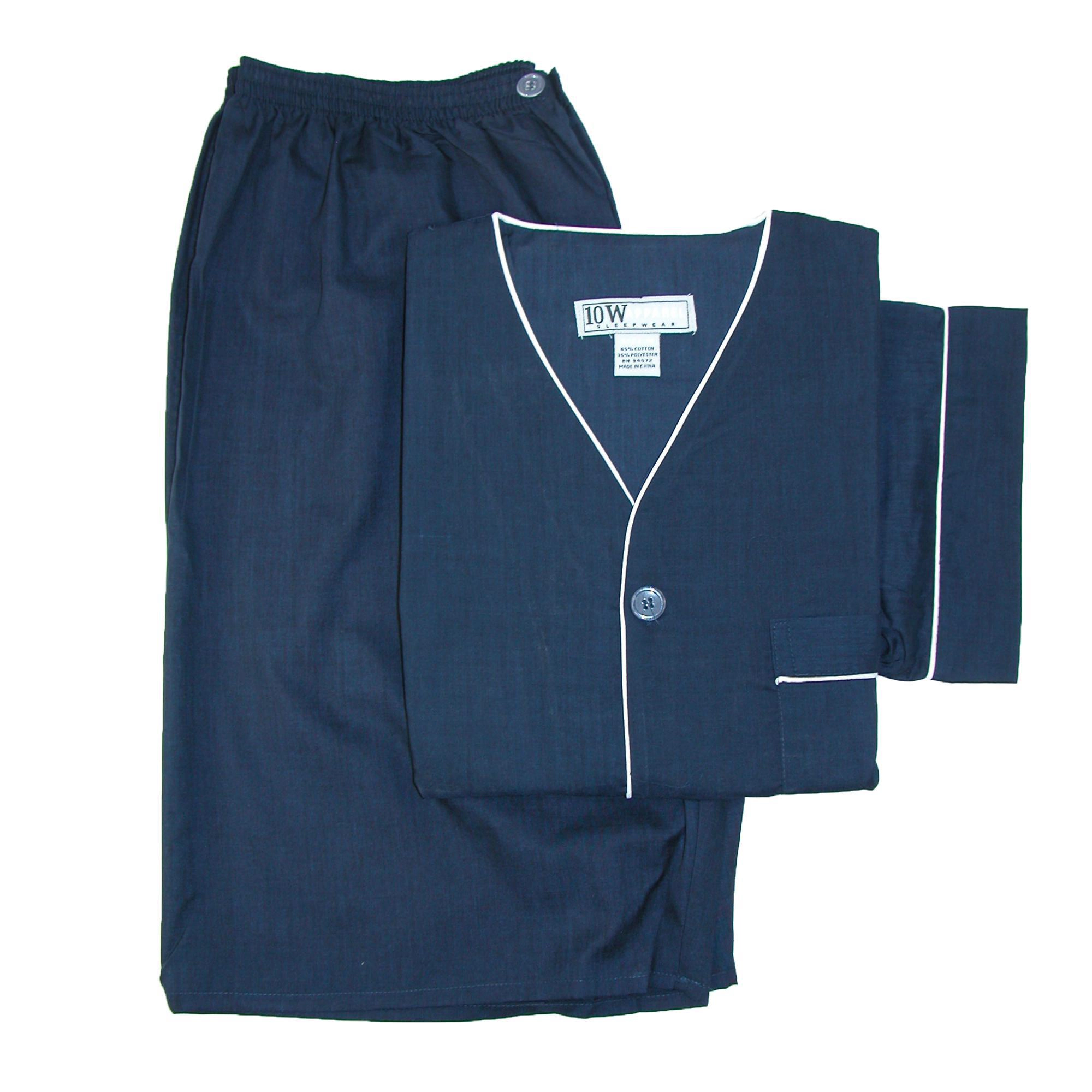 Ten West Apparel Men's Short Sleeve Leg Pajama Set