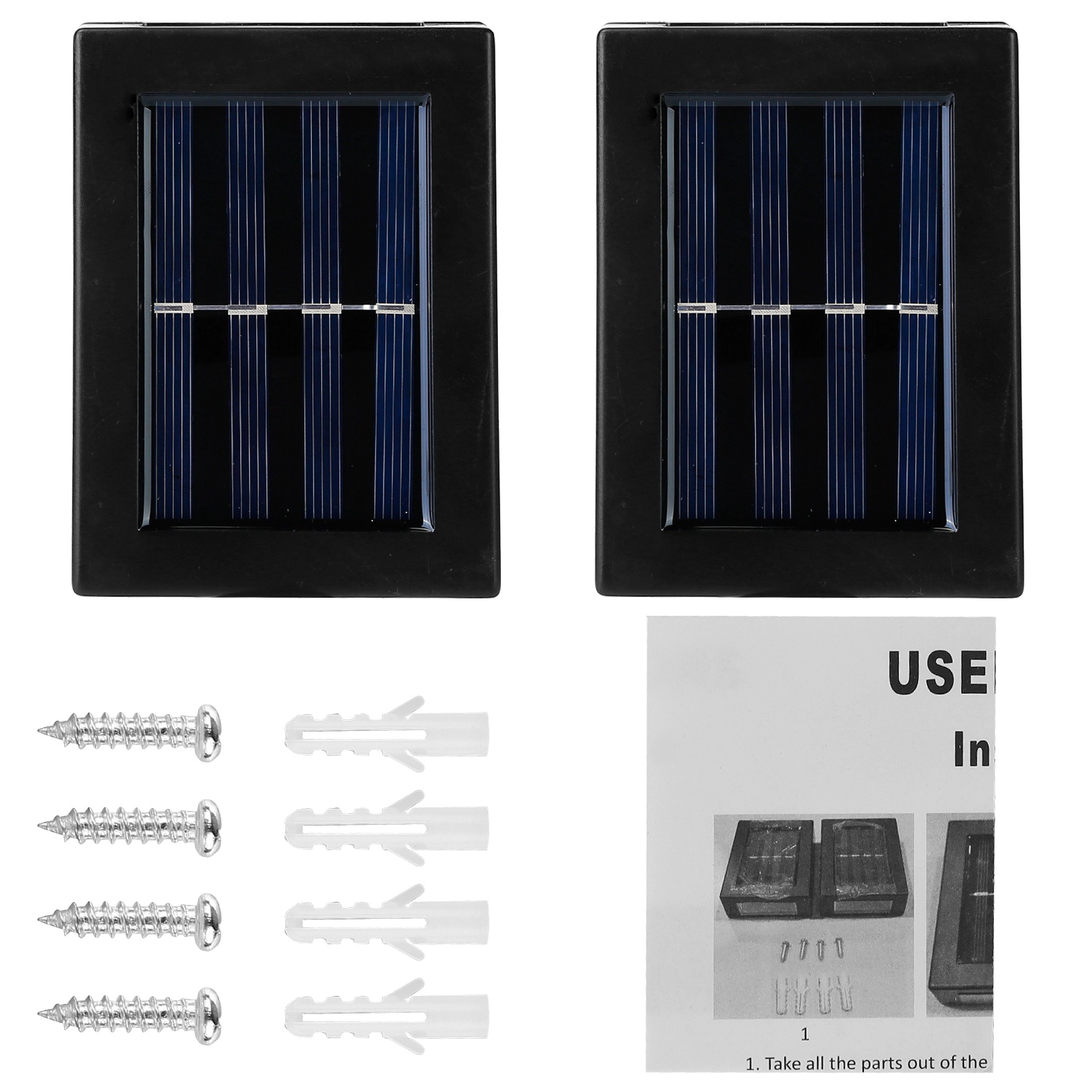 GBruno Solar 2-LED Deck Lights Outdoor Waterproof
