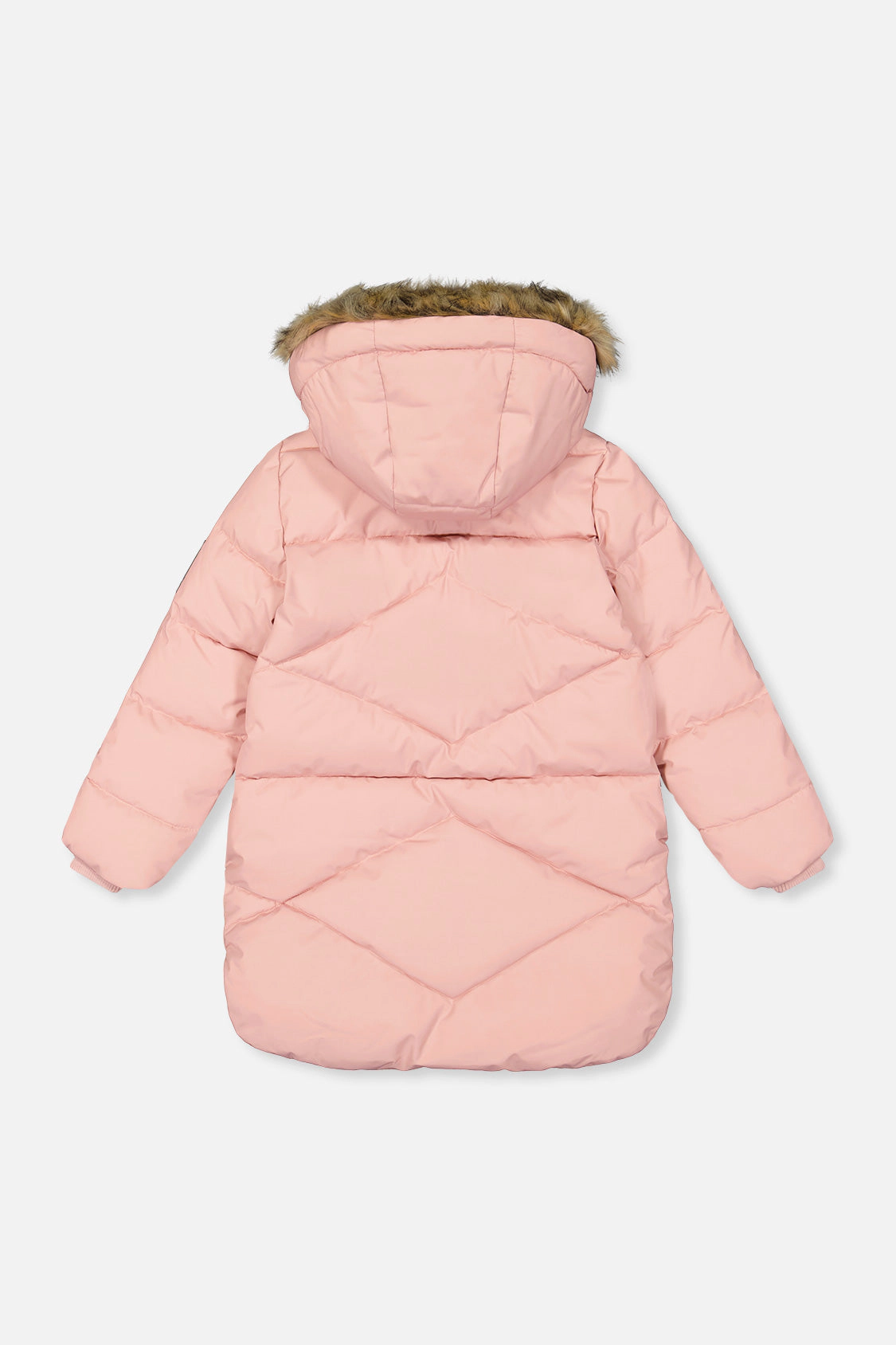 Deux par Deux Girls Diamond Quilted Long Winter Puffer Coat