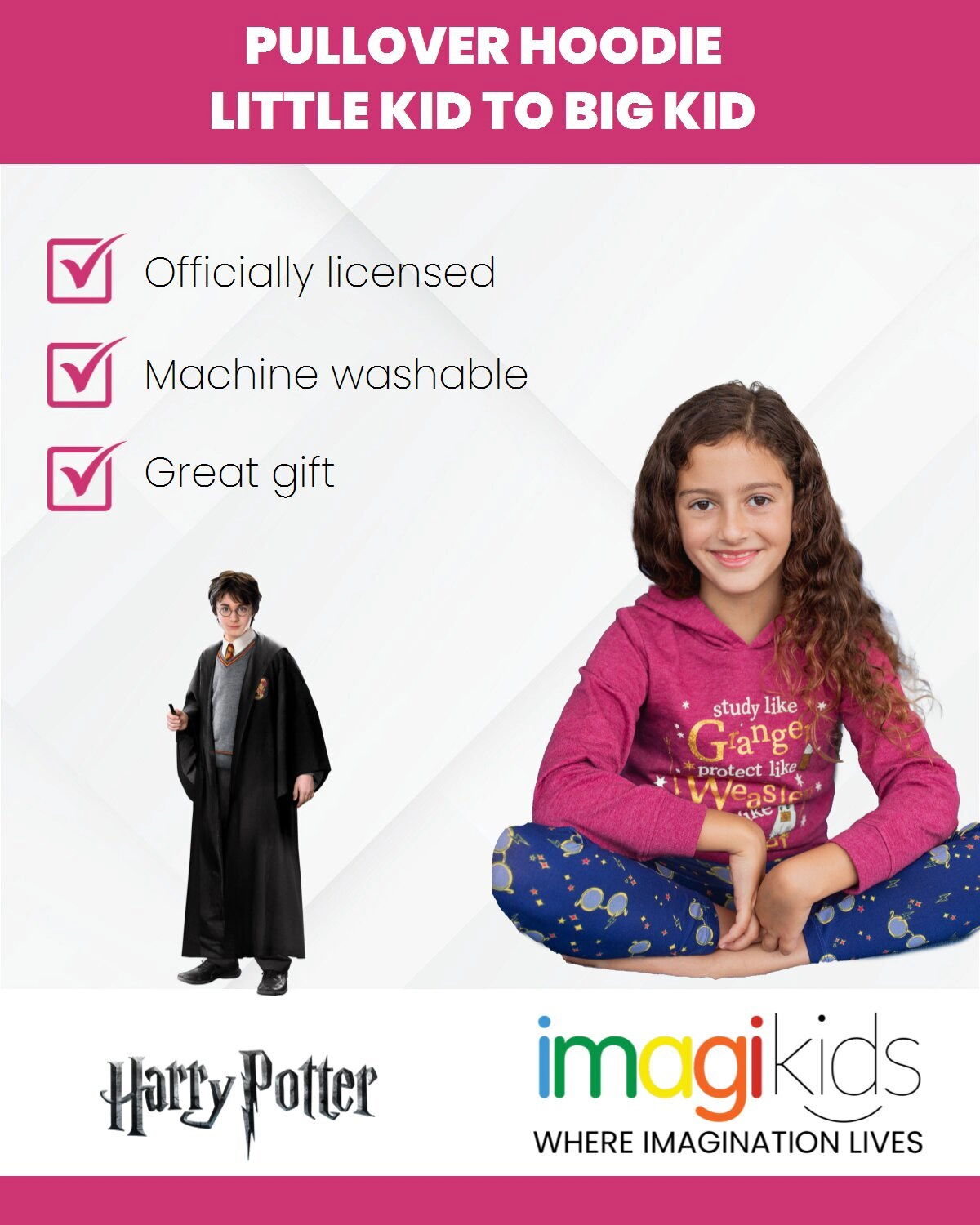Harry Potter Girls' Cosplay Fleece Pullover Hoodie