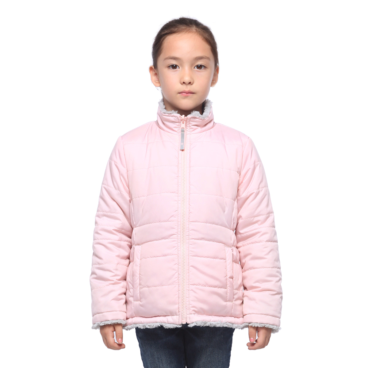 Rokka&Rolla Little & Big Kid Girls Reversible Sherpa Fleece Puffer Jacket