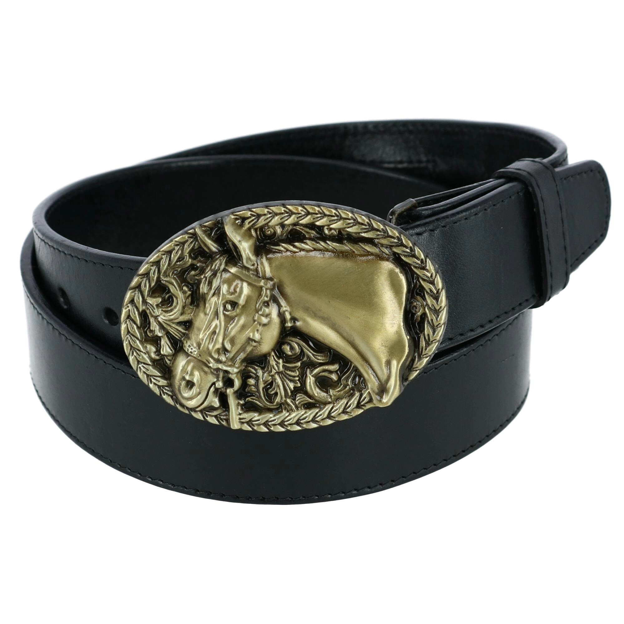 CTM Engraved Horse Belt Buckle