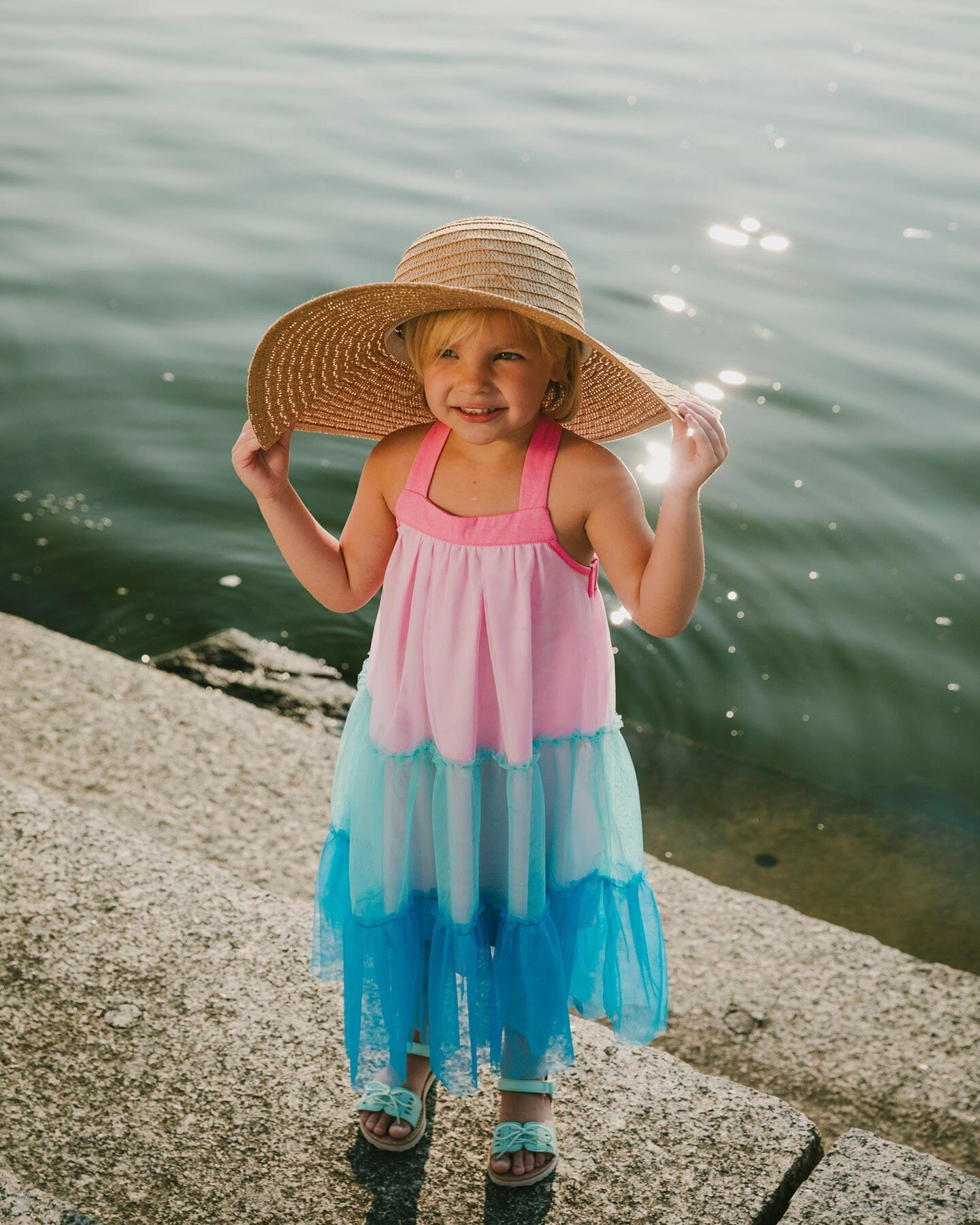 Deux par Girls Mesh Tiered Dress