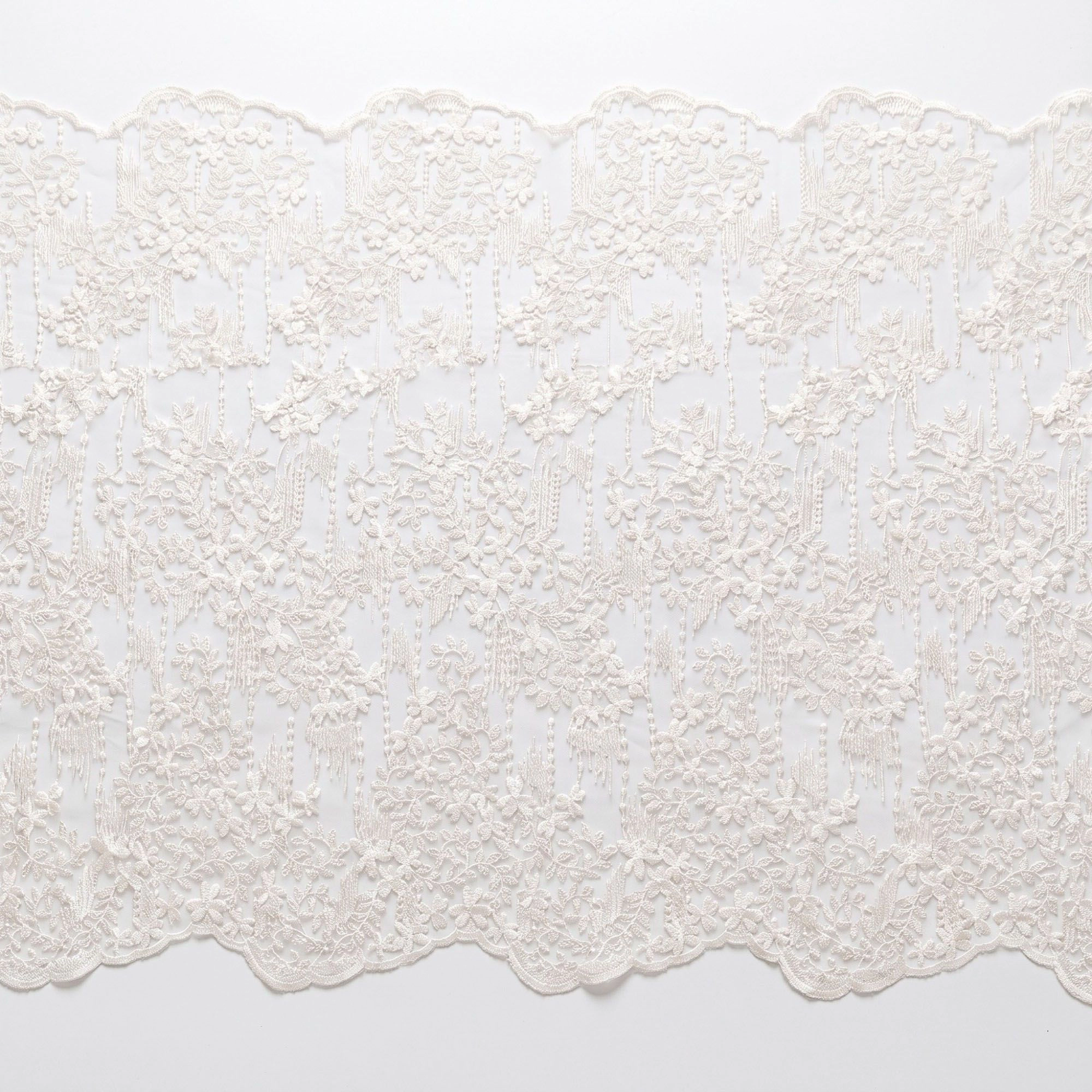 Alilang Unisex White Floral Embroidered Lace Square Tablecloth 51.2x51.2in