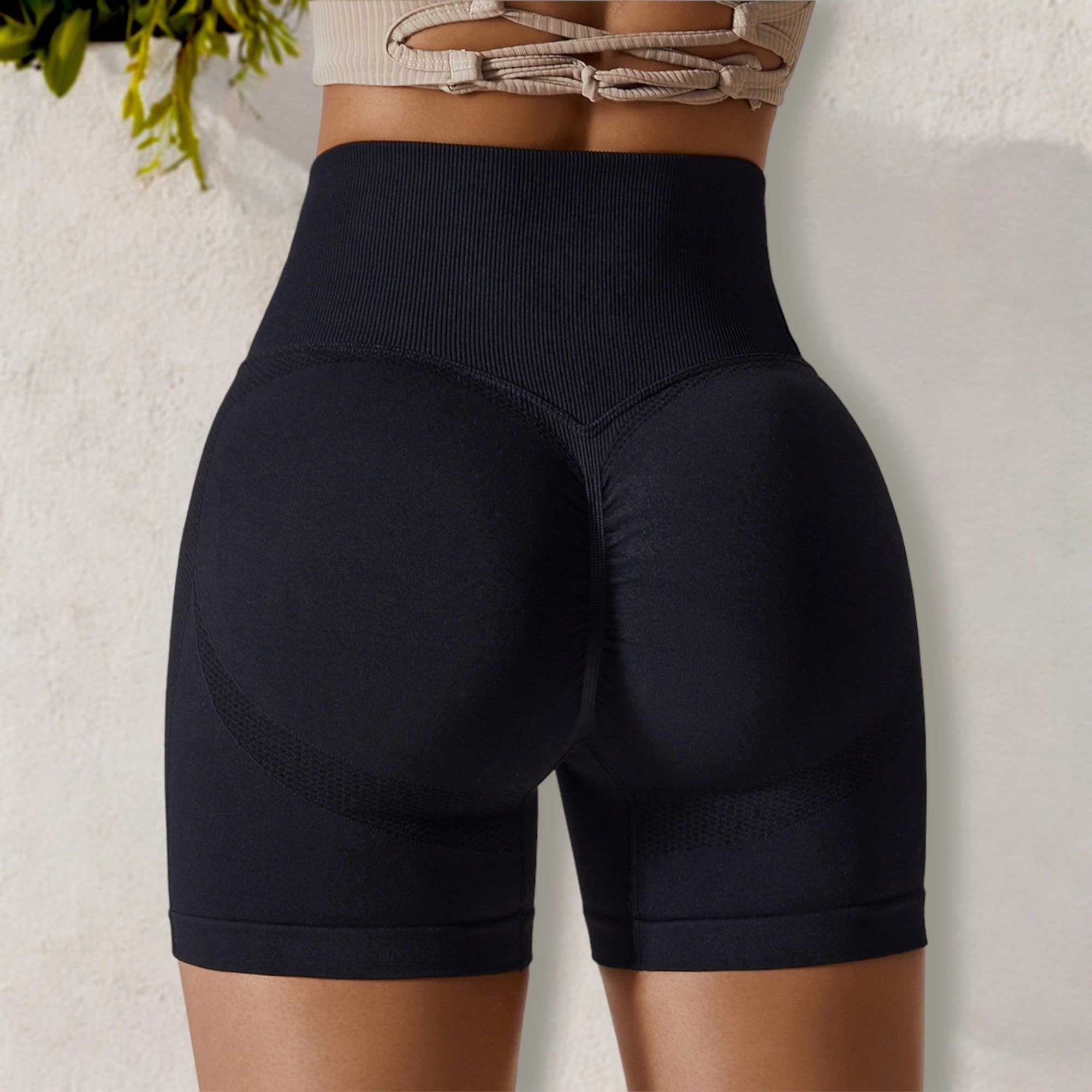 Anna-Kaci Women's High Waist Seamless Butt Lifting Yoga Shorts