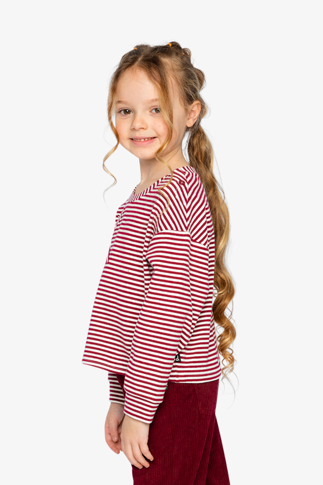 Deux par Girls Striped Soft Jersey Top