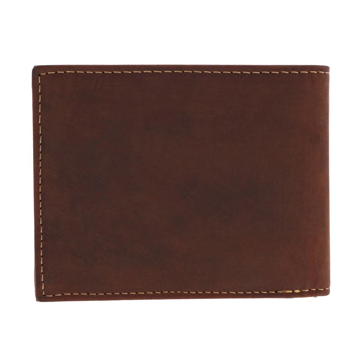 CTM Men's Leather Expandable Bill Slot Bifold Wallet