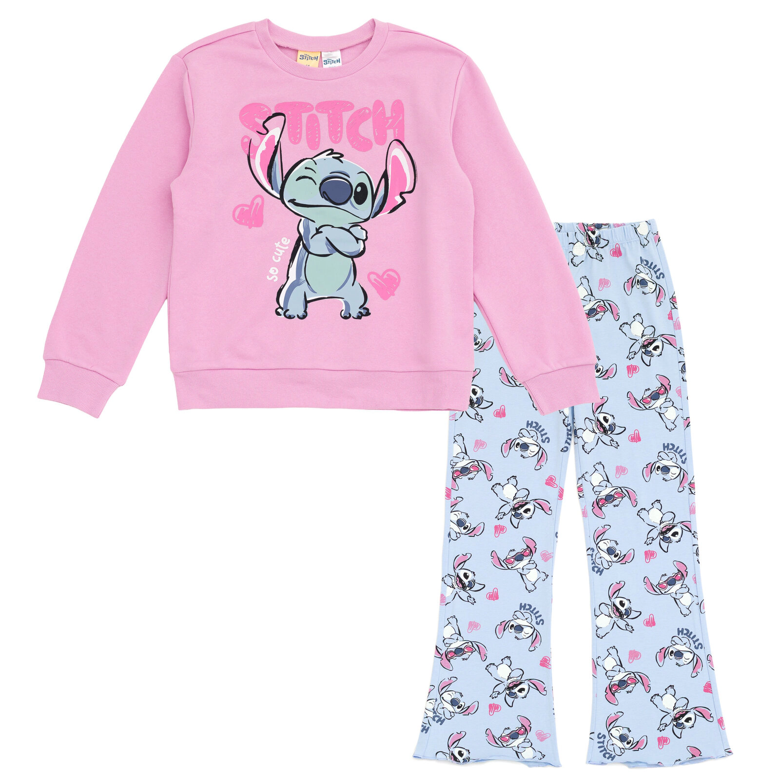Disney Girls' Fleece Sweatshirt and Flare Leggings Set