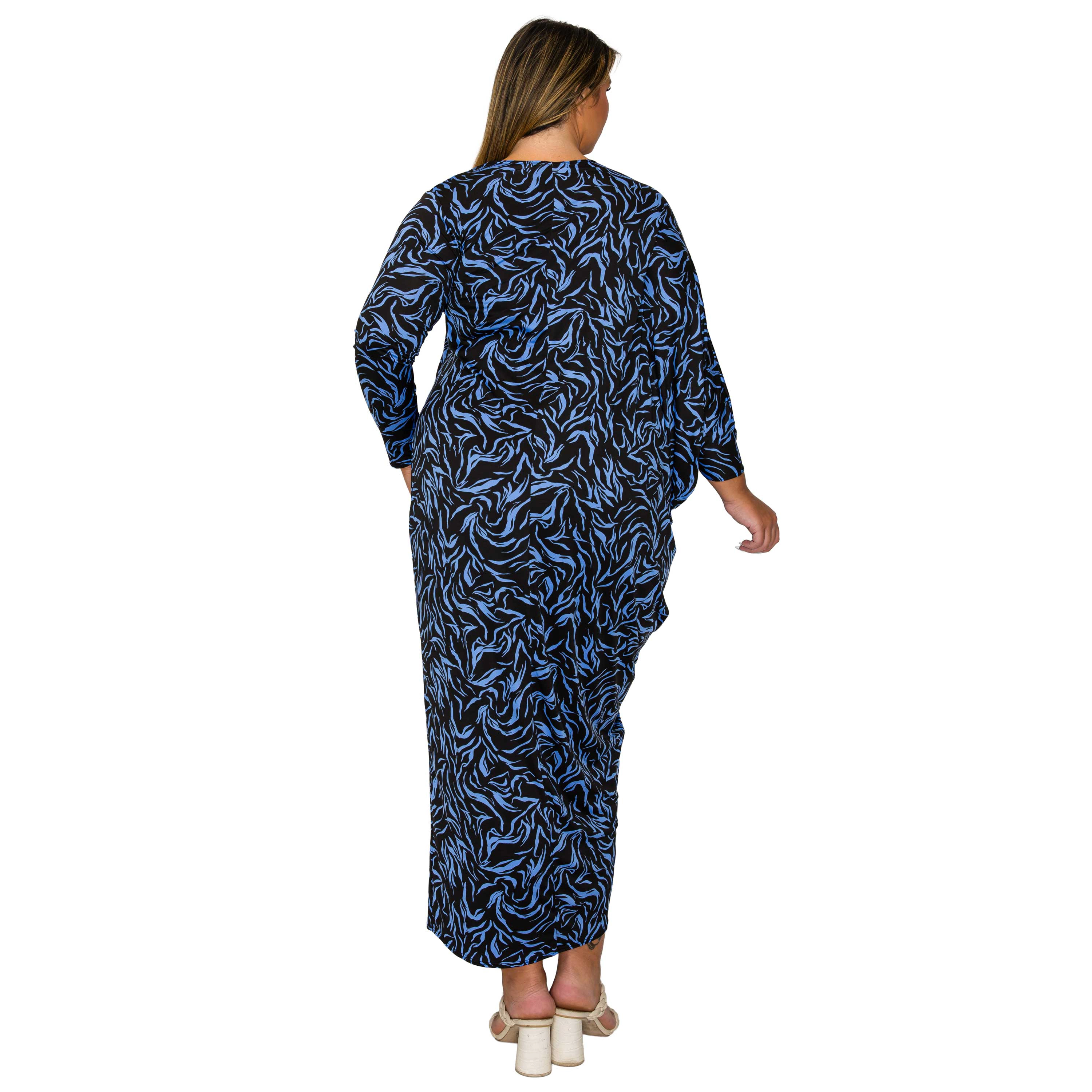 L I V D Women's Plus Jessica Asymmetrical Maxi Dress