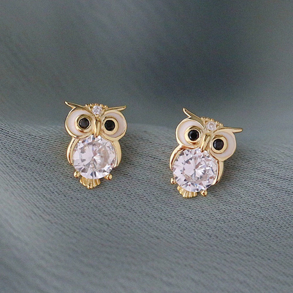 Unique Night Animal Owl Design Stud Earrings for Women