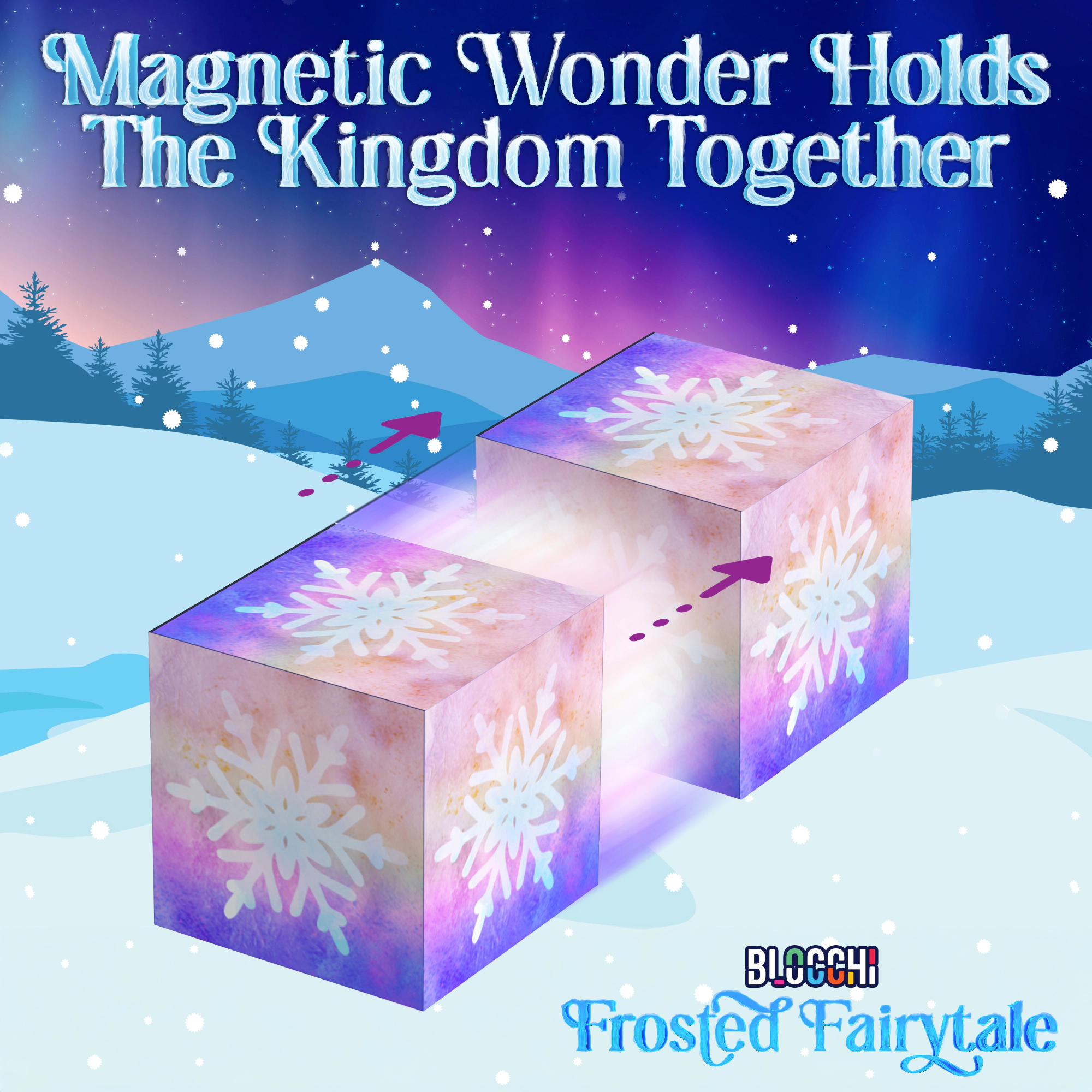 USA Toyz Blocchi Frosted Fairytale Magnetic Building Blocks 84pc Construction Set Toy for Kids