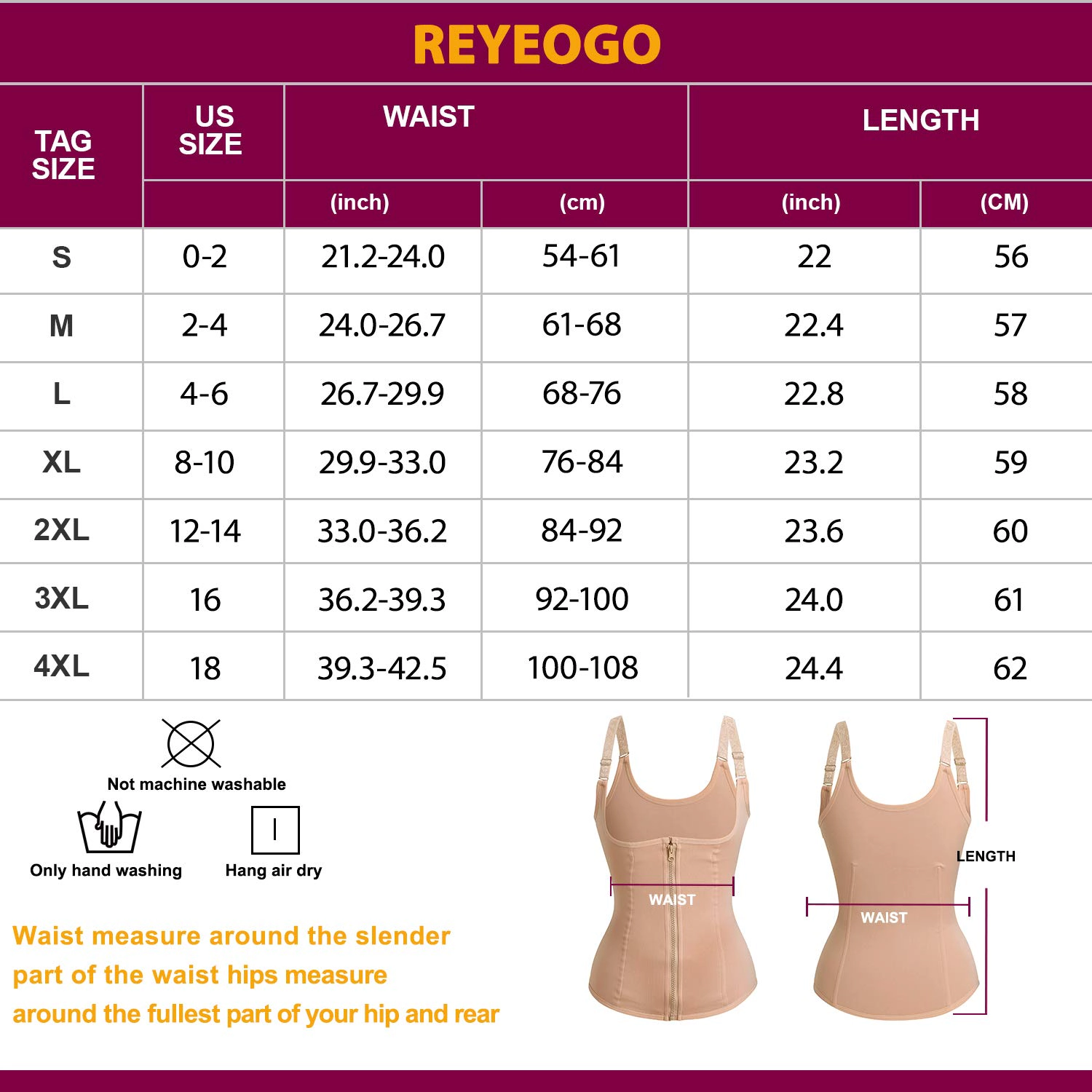 Nebility Women Adjustable Strap Zipper Shapewear Waist Trainer Tank Top