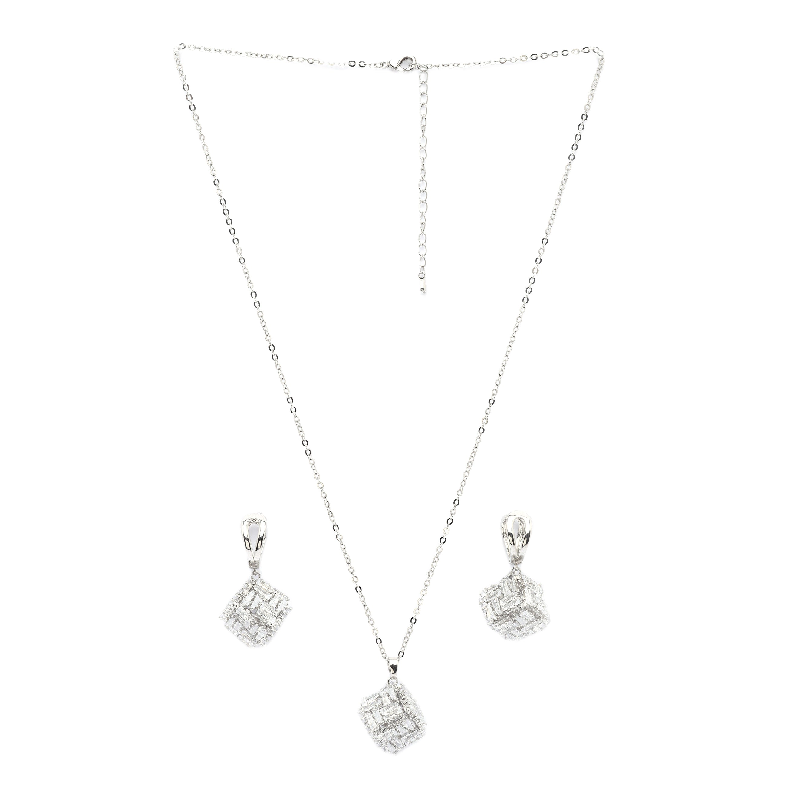 AGP PARIS Glittering Symphony Womens Necklace and Earrings Set