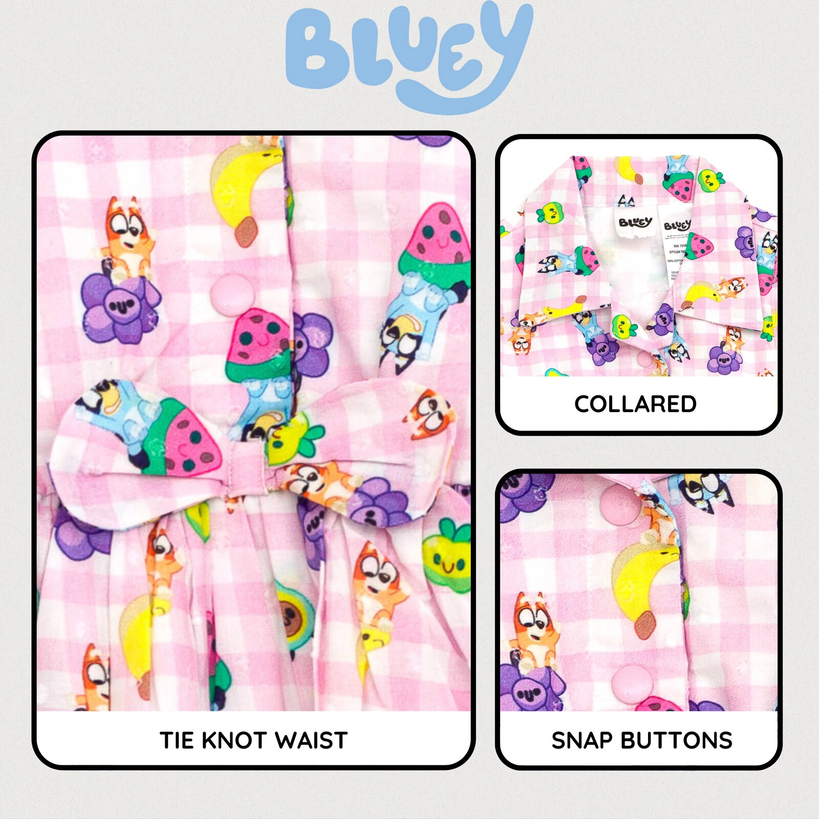 Bluey Girls' Sleeveless Flare Dress
