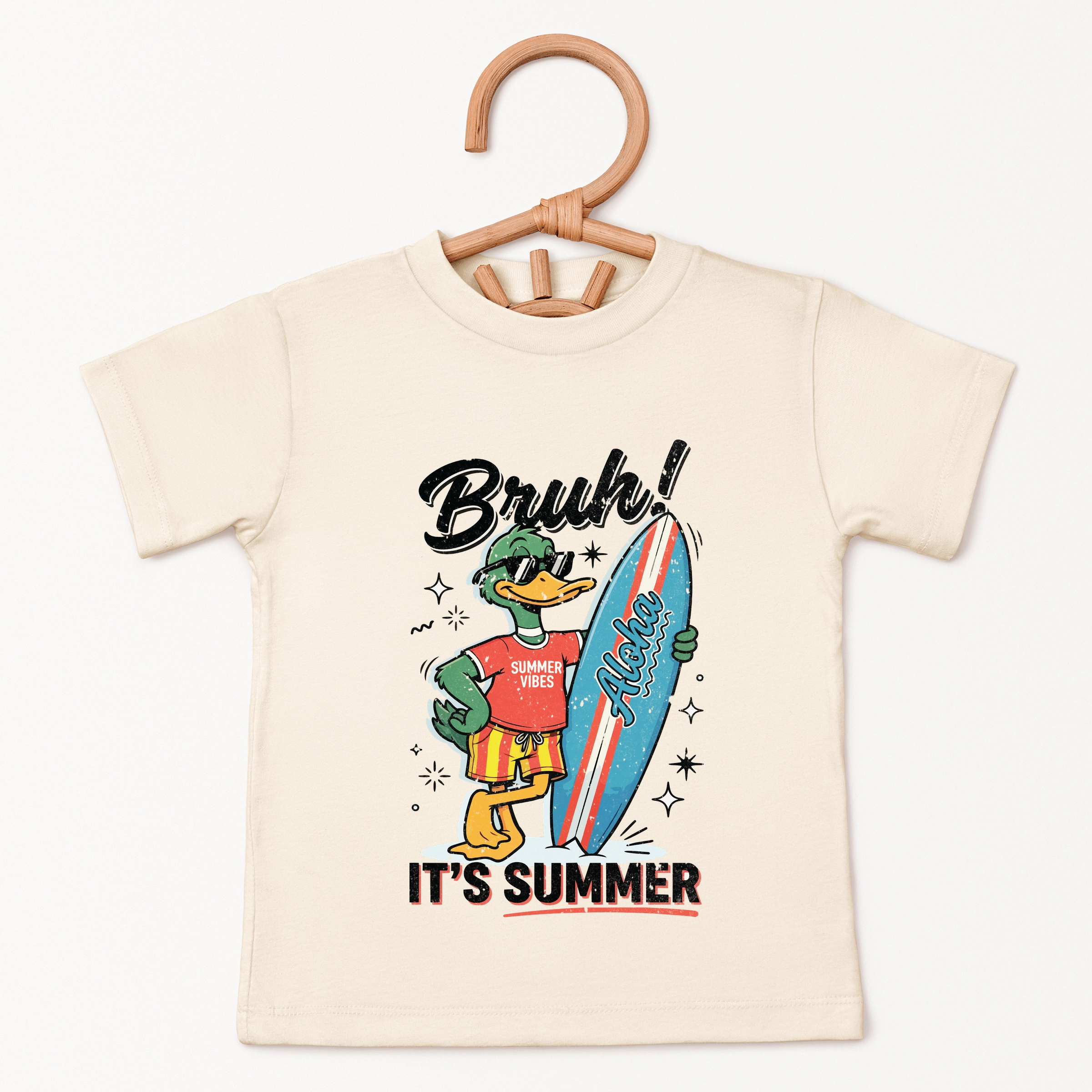 The Juniper Shop - Toddler Short Sleeve Graphic T-Shirt Bruh! It's Summer Duck