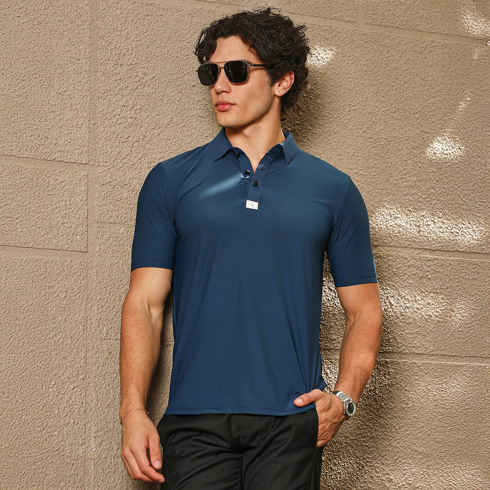 Seamless Solid Polo T-Shirt
