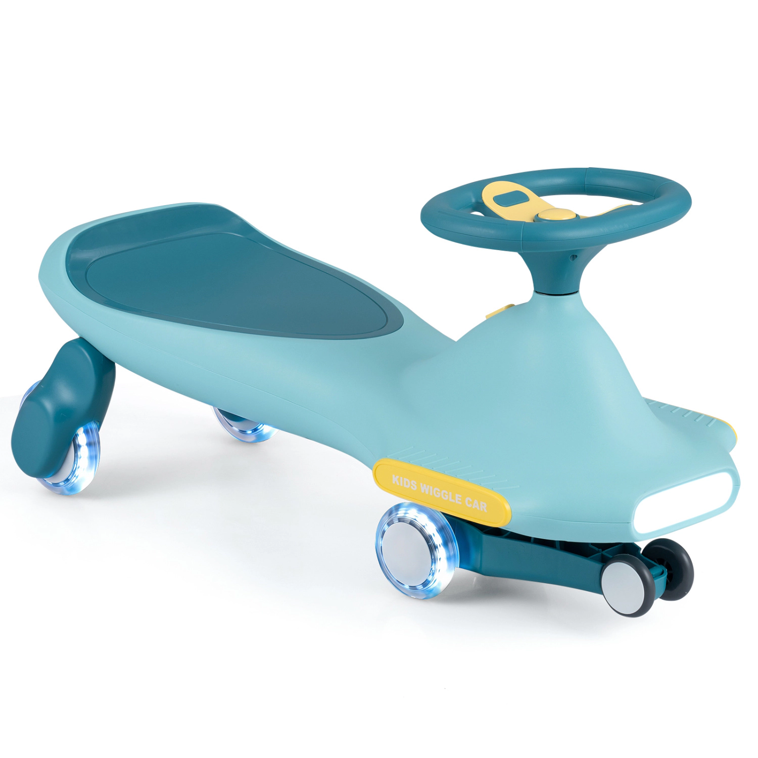 LJG Wiggle Car for Kids with LED Flashing Wheels Indoor Outdoor Play