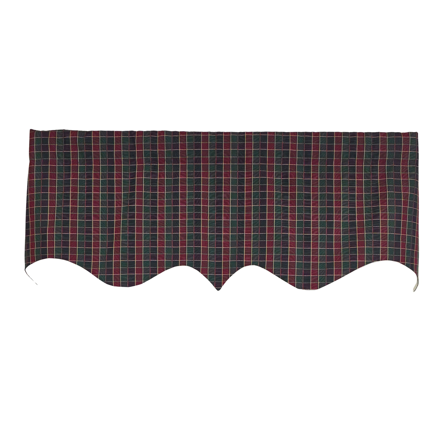 RLF Home Tiffany Check Regal Window Valance 100% Cotton Lined Rod Pocket 50" x 17" Multi