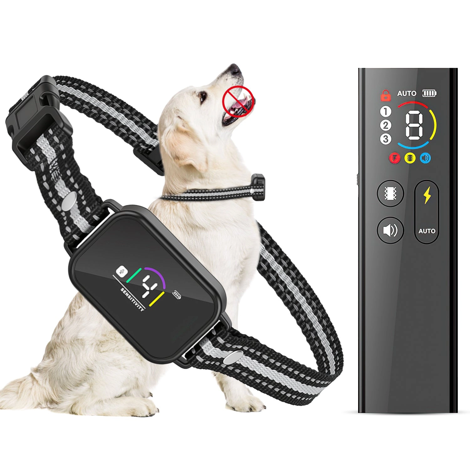 GBruno 2-in-1 Waterproof Dog Training Collar With Remote