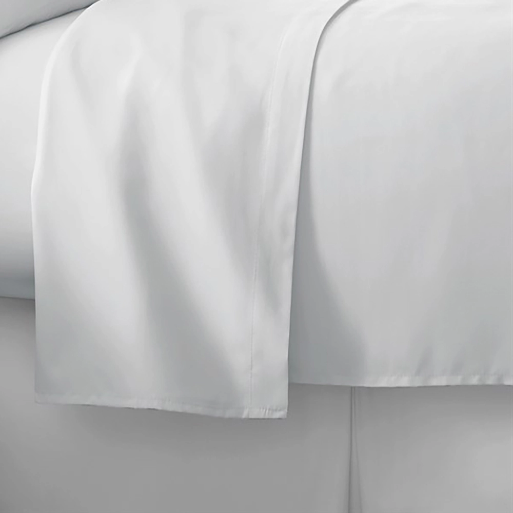 Plazatex Luxurious Ultra Soft 100% Cotton Moisture Wicking Solid Color 4 Pieces Sheet Set Full White