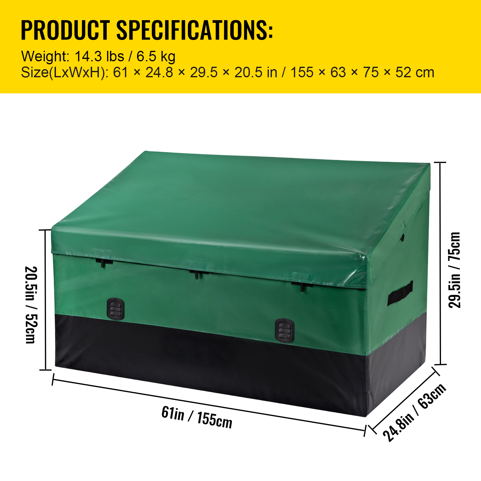 HONGGE Outdoor Storage Box Deck Waterproof PE Tarpaulin