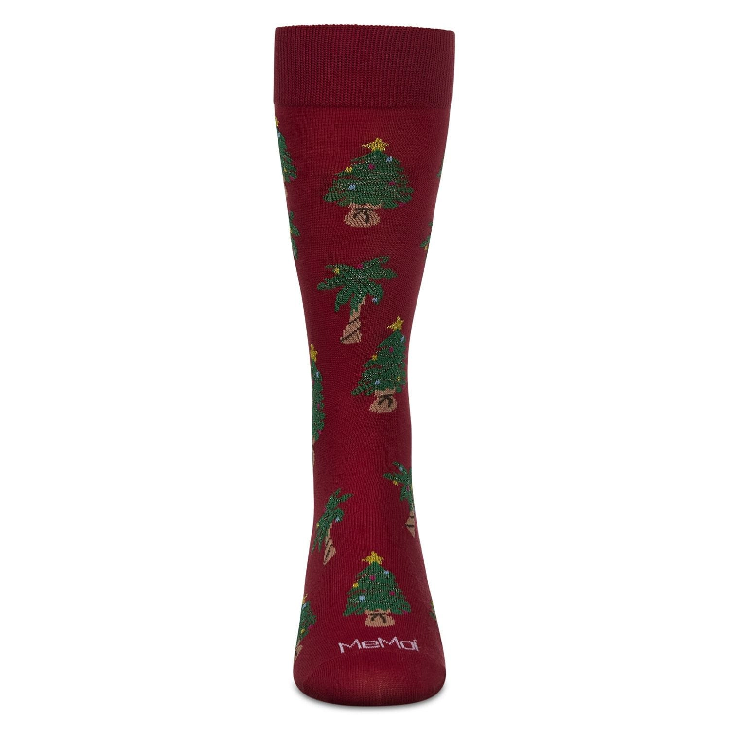 MeMoi Men's Tree Paradise Holiday Crew Socks