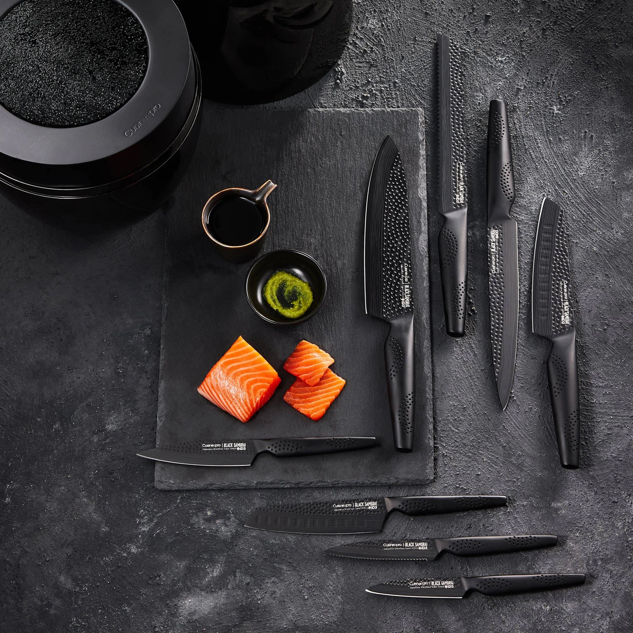 Cuisine::pro® iD3® BLACK SAMURAI THE EGG 9 Piece Knife Block