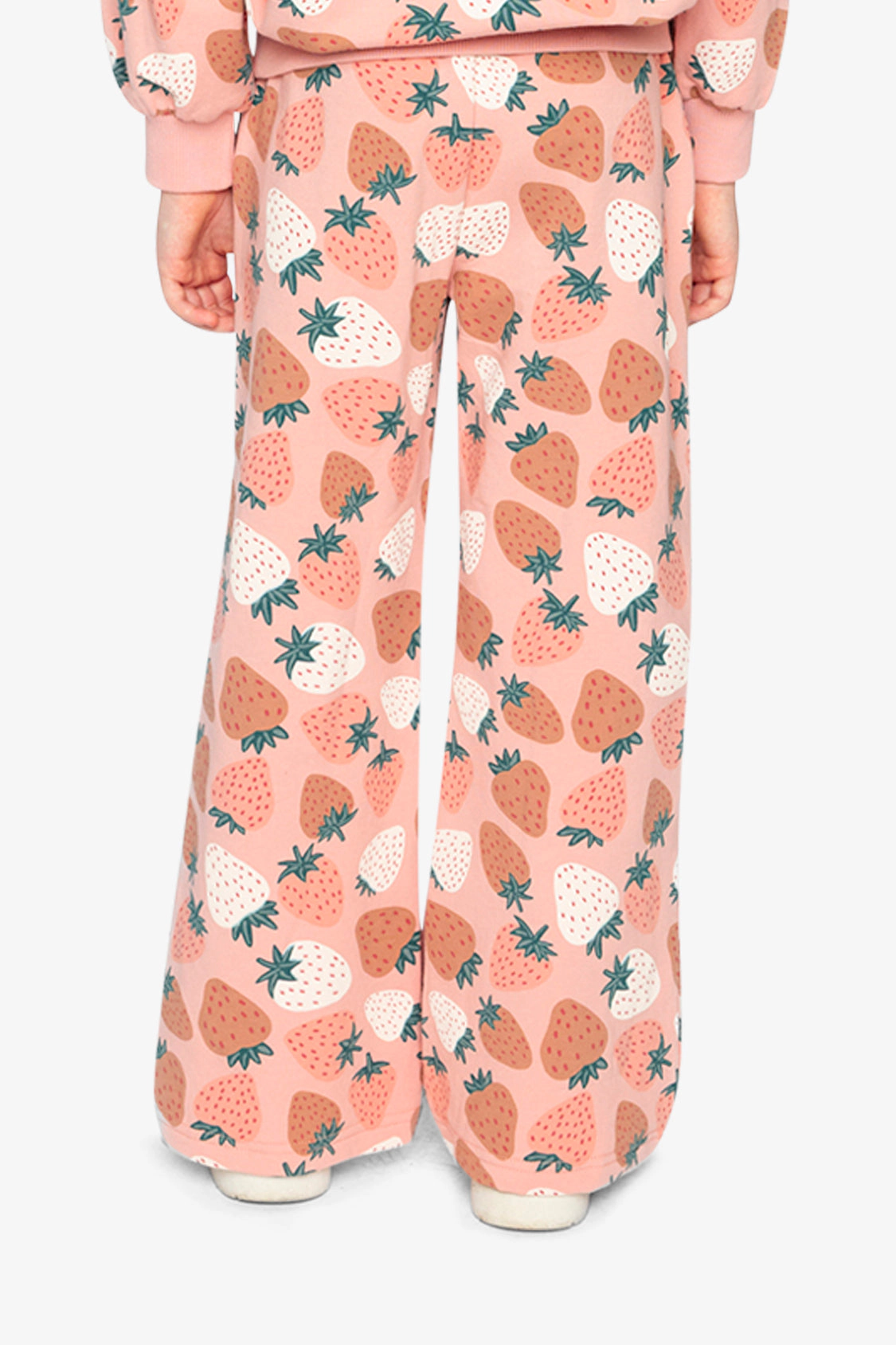 Deux par Girls Strawberry Print Wide Leg Sweatpants