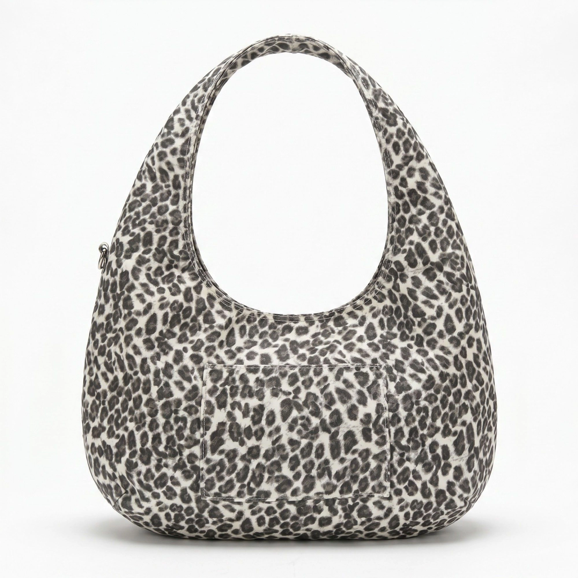 Alilang Women's Leopard Print Hobo Tote Bag with Wide Shoulder Strap and Exterior Pocket 12.5x8x0.4in