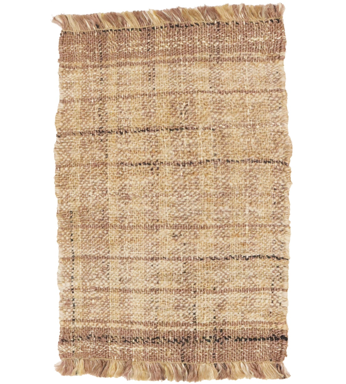 Magic Rugs 2'0 x 3'0 Beige Flat-Weave Jute Sumak Modern Rug