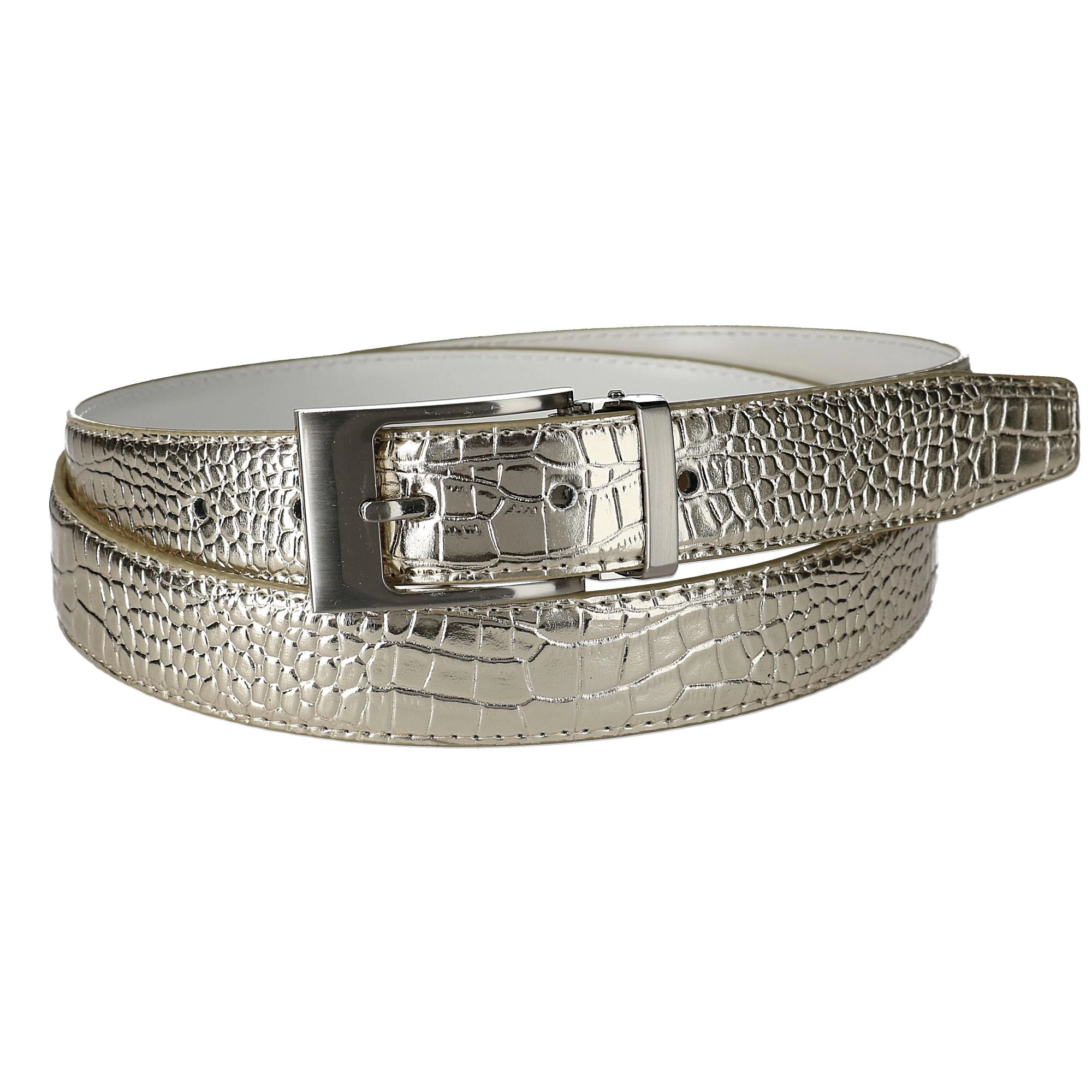 CTM Leather Croc Print Belt