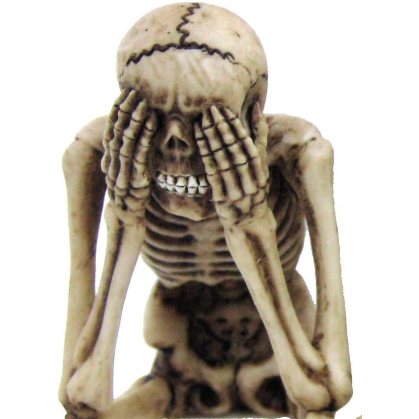 Pacific Giftware See Speak and Hear No Evil Skeleton Halloween Shelf Sitters Statue Figurine 3.75 inch
