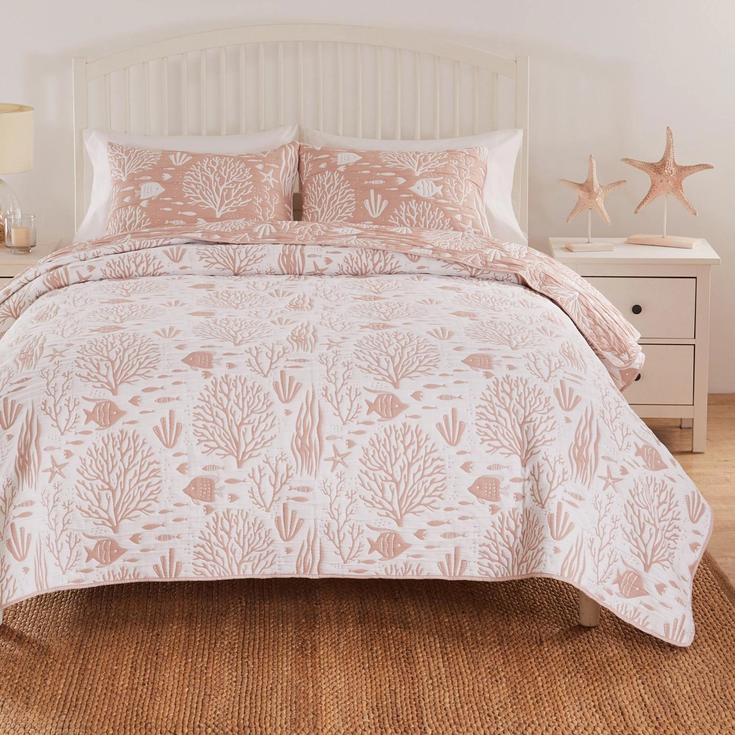 Greenland Home Fashions Marina High Quality Reversible 3 Piece Coverlet Set