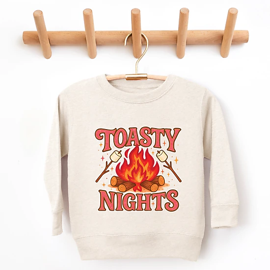 The Juniper Shop - Toasty Nights Marshmallow - Toddler Graphic Sweatshirt