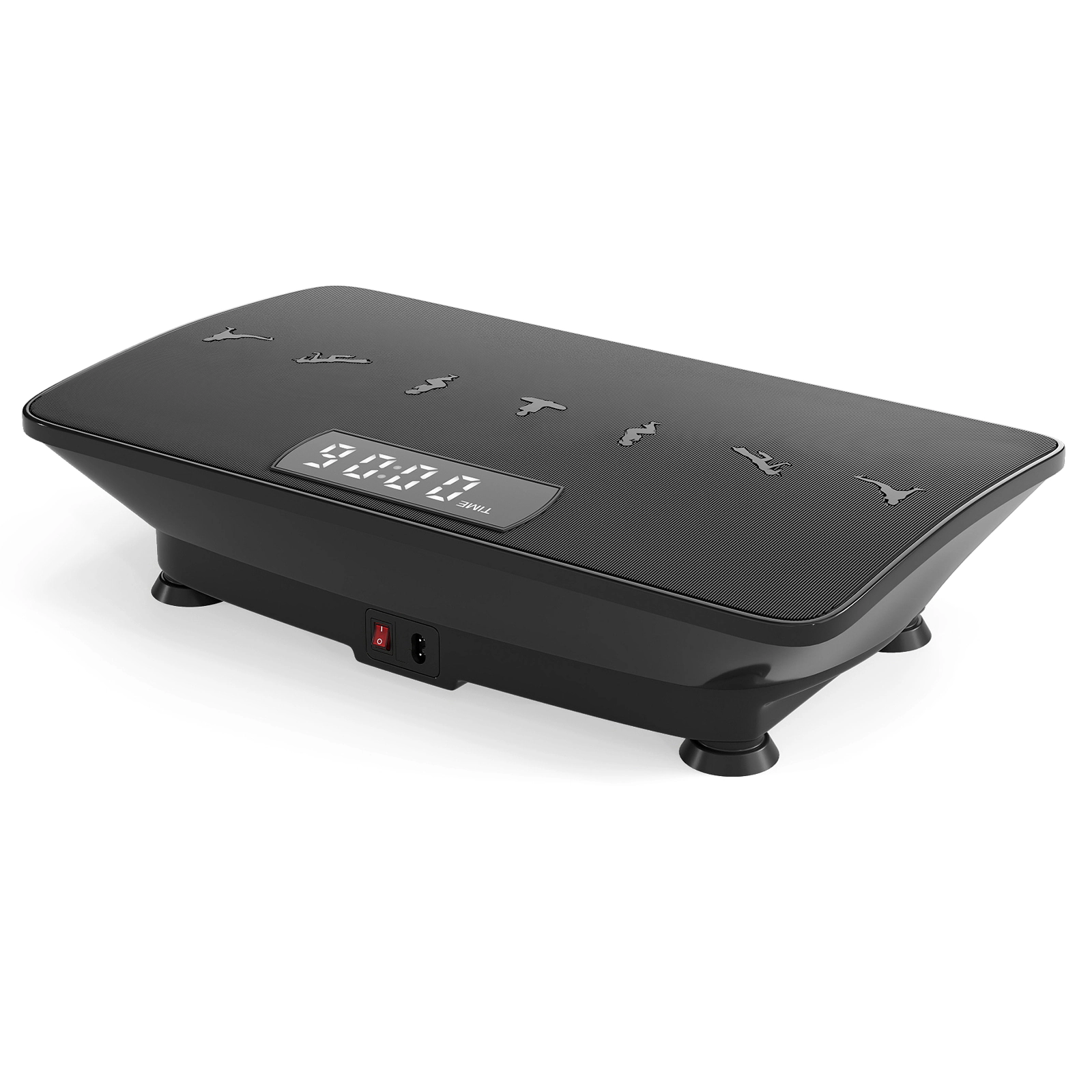 SUGIFT Black 220-lb Capacity 10-Speed Gravity Sensor Vibration Plate Exercise Machine with Rubber Top and Remote