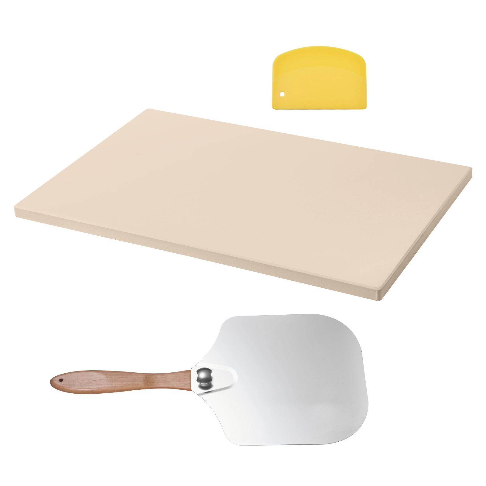 HONGGE Large Cordierite Pizza Stone 1450℉ Heat-Resistant for Oven BBQ