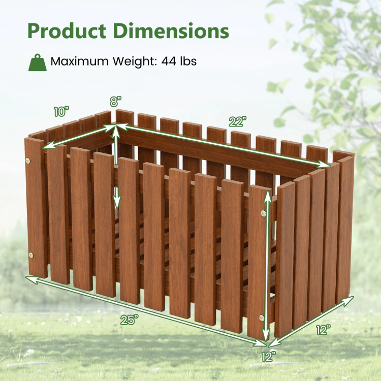 Hivvago Solid Wood Raised Garden Bed for Flower and Vegetable