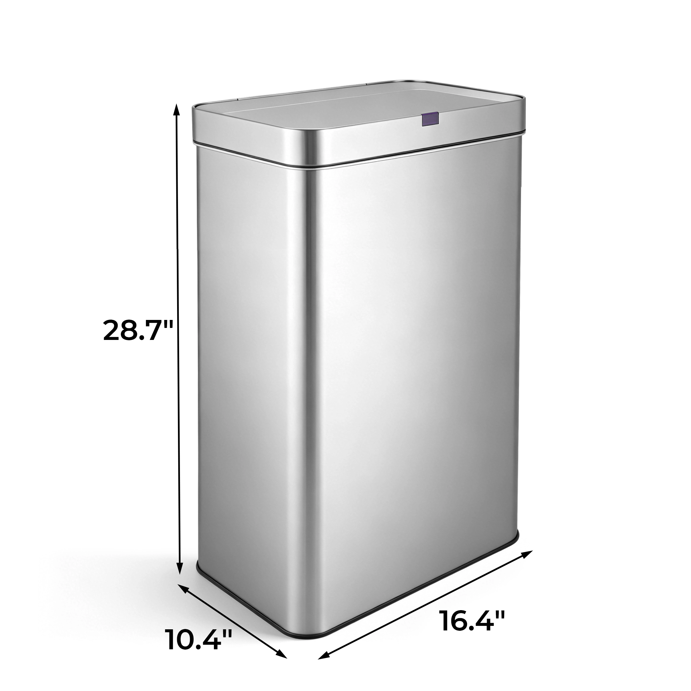 Innovaze 18 Gallon Stainless Steel Rectangular Motion Sensor Trash Can for Kitchen