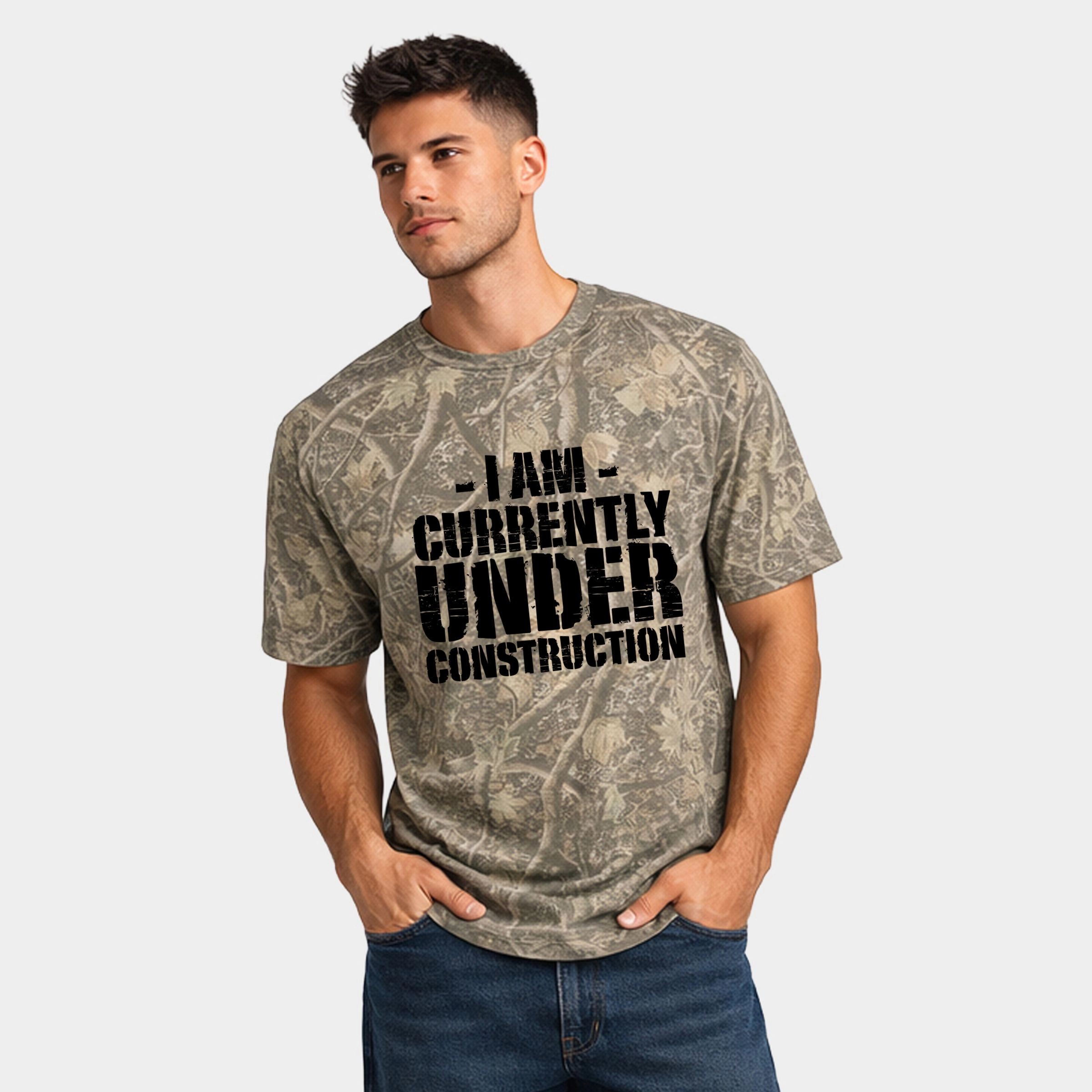 Simply Sage Market - Men's Heavyweight Camo Tee Currently Under Construction