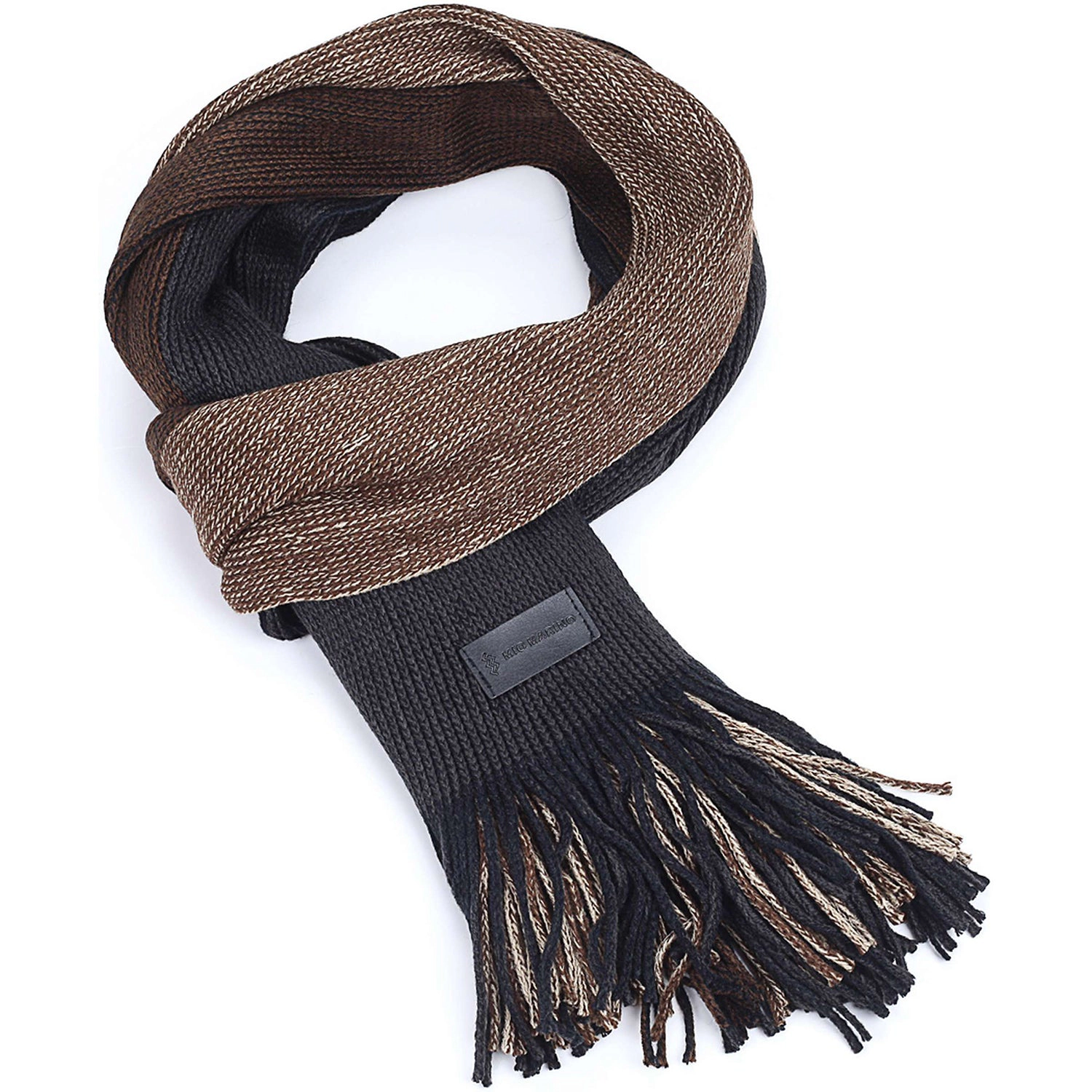Mio Marino Men's King Striped Knit Scarf