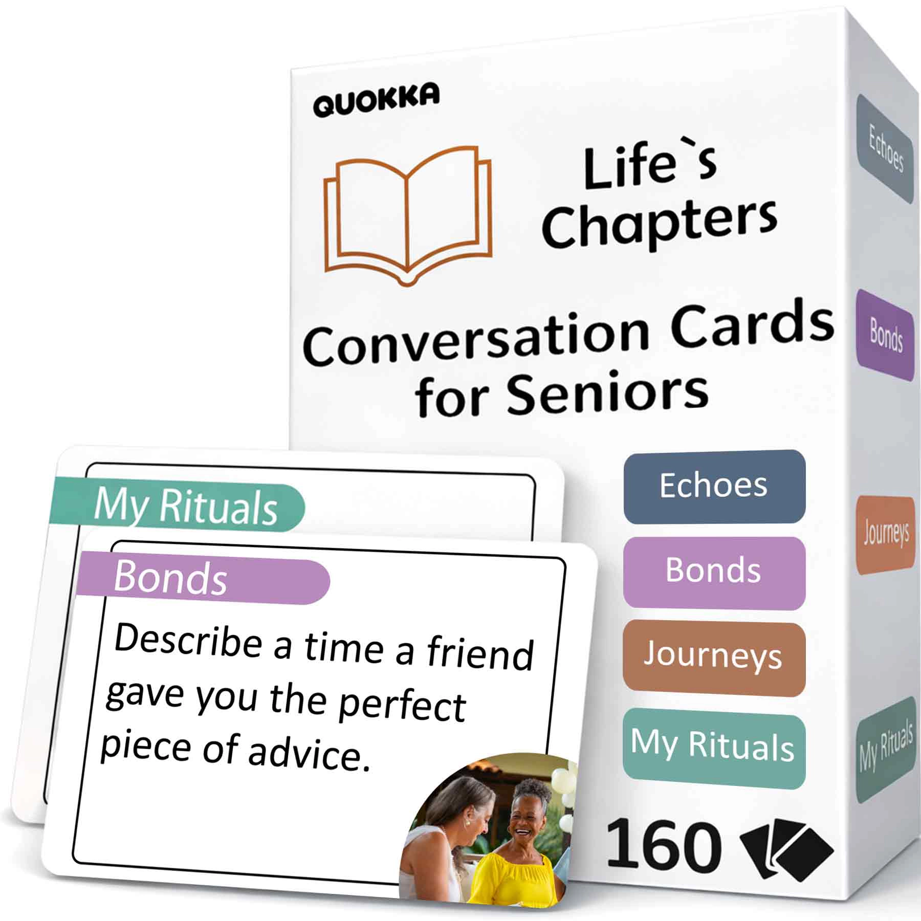 QUOKKA Memory & Conversation Cards for Seniors – Phrase Matching Discussion Activity