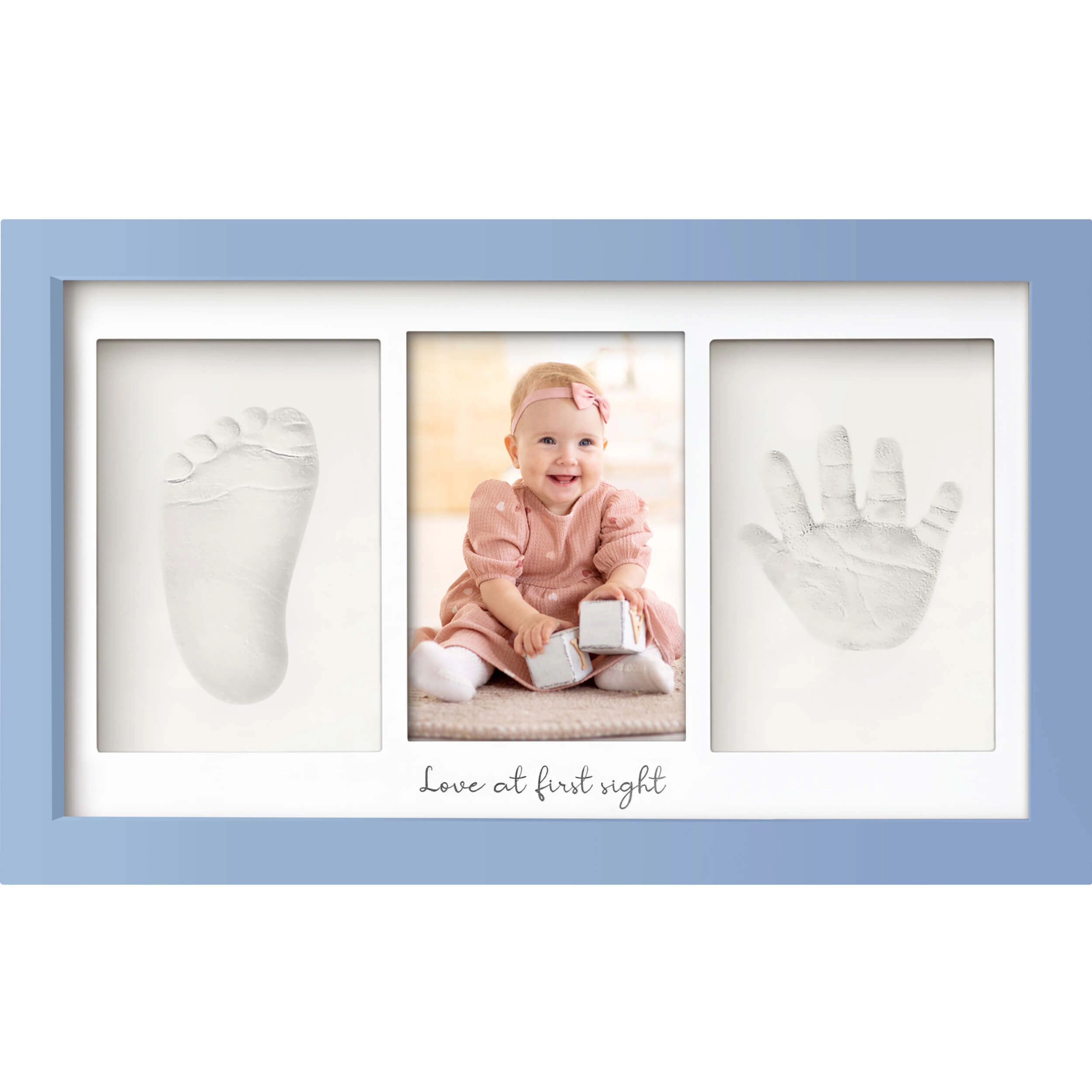 KeaBabies Baby Handprint & Footprint Keepsake Duo Frame for Girls and Boys