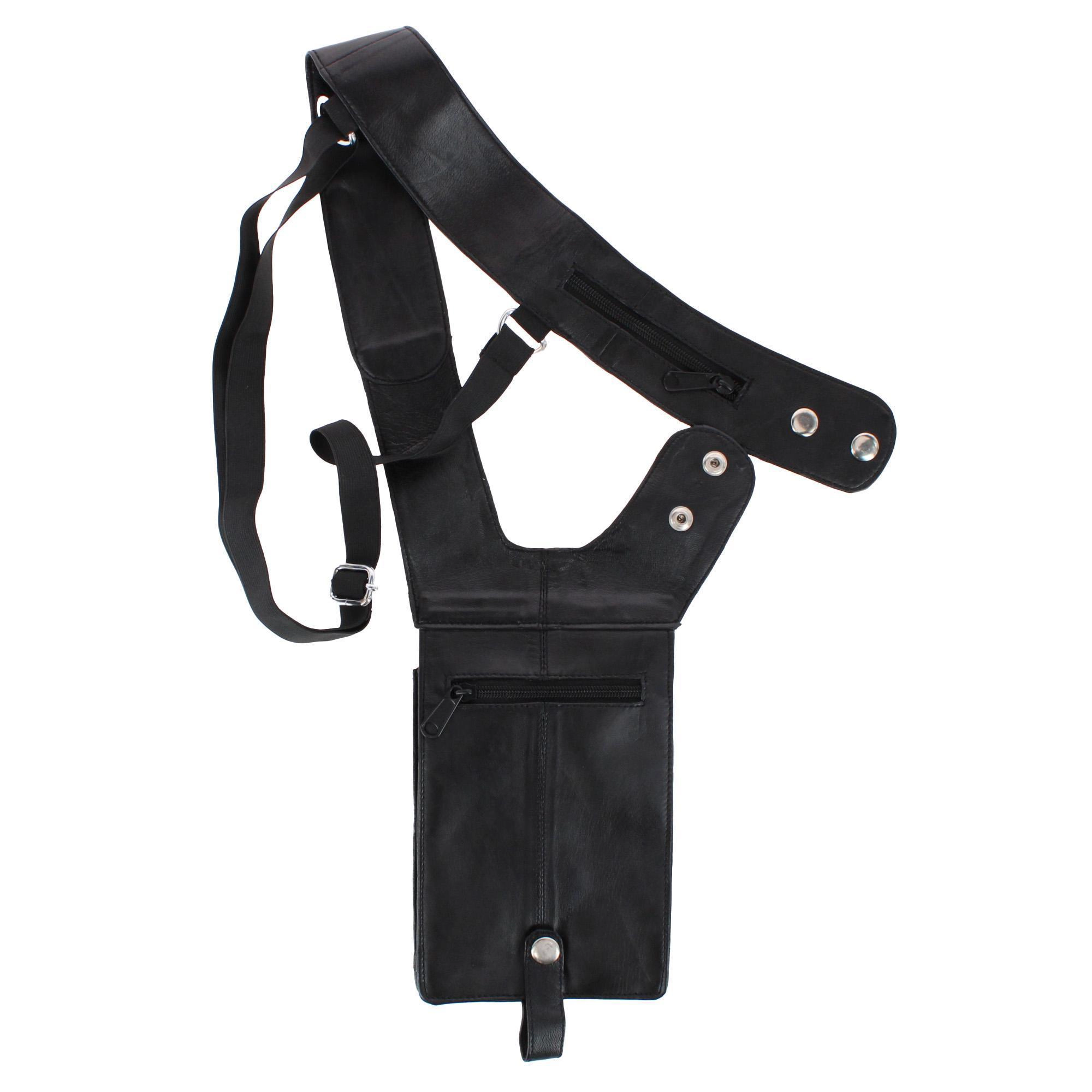 CTM Leather Deluxe Travel Shoulder Wallet