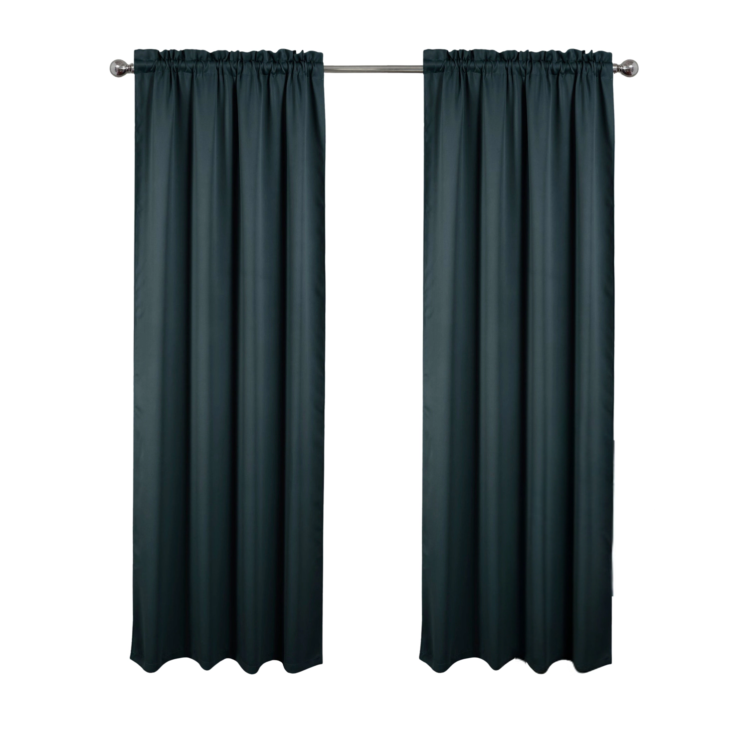 RT Designers Collection 100% Polyester Twilight Blackout Rod Pocket Curtain Panel 54" x 84" Navy