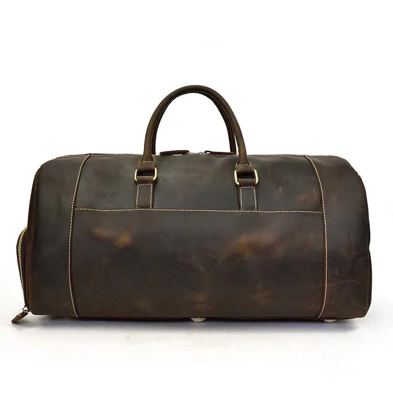 Steel Horse Leather Unisex The Bard Weekender | Handmade Duffle Bag