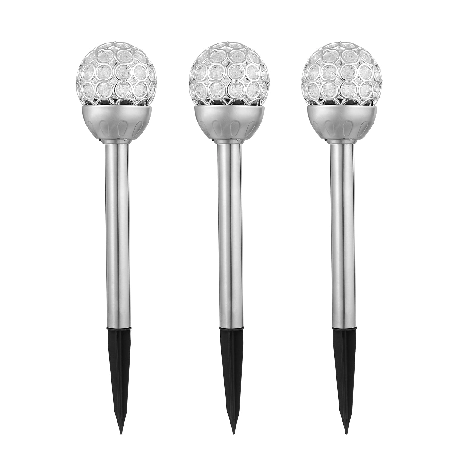 GBruno 3-Piece Solar RGB Ball Garden Lights