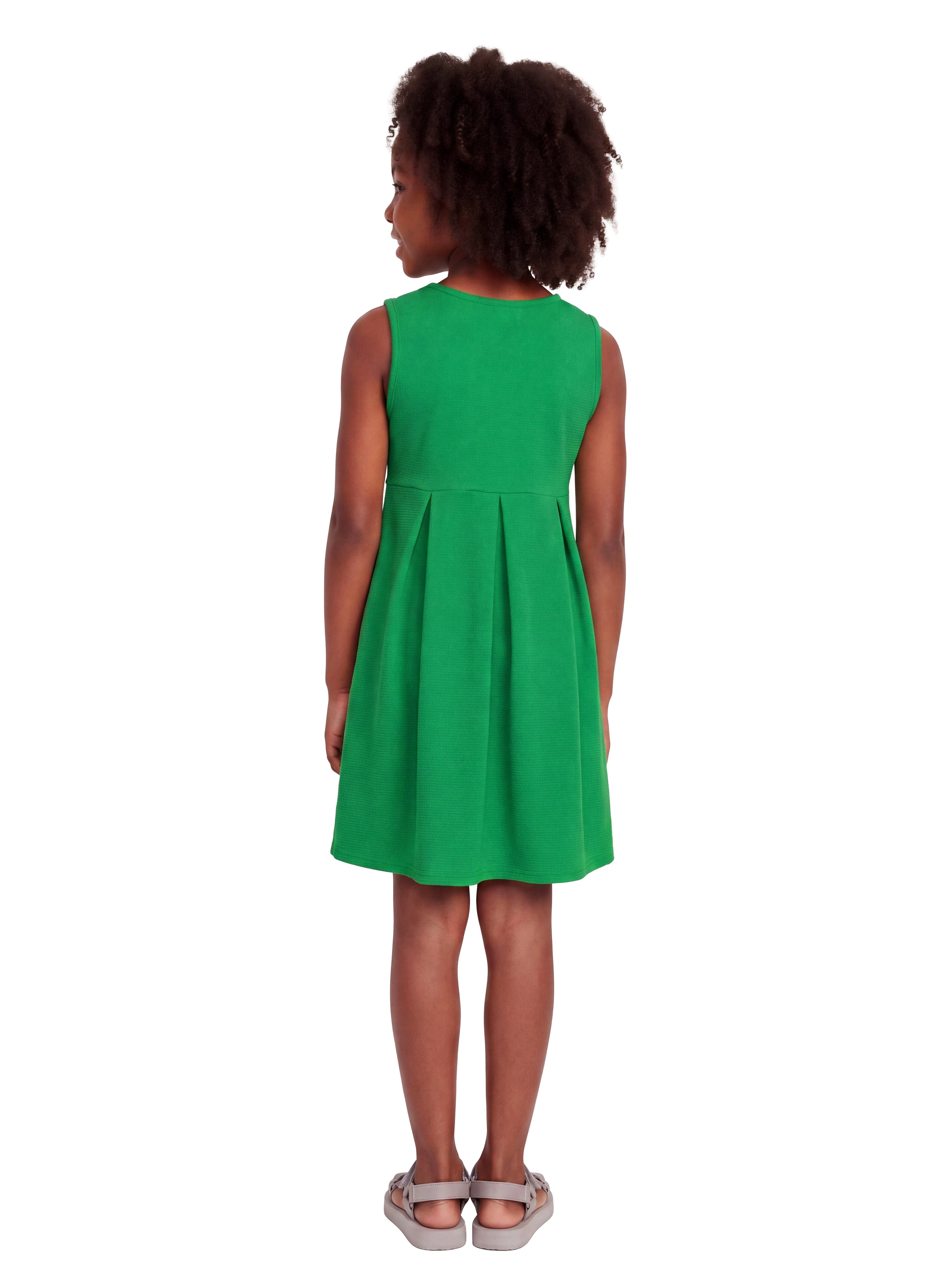 24sevenKid Essential Girls Sleeveless Pleated Party Dress