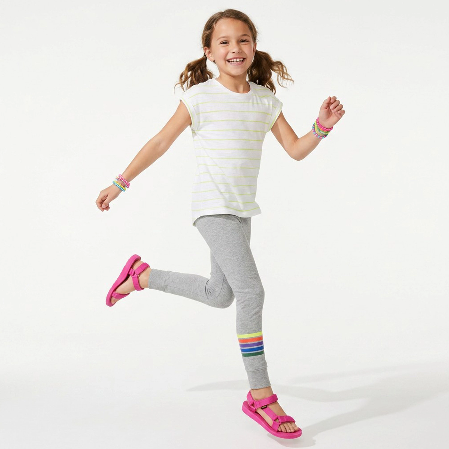 Rockets of Awesome Supersoft Rainbow Varsity Legging for Girls